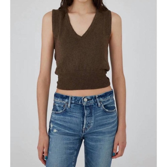 Moussy Vintage Knit Tank in Navy - Picture 7 of 7